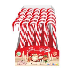 LOLLIBONI CANDY CANES RED&WHITE 30x30G