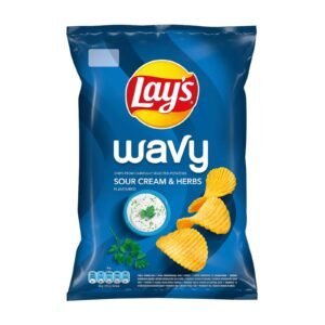 LAYS WAVY KARBONWAVE SOUR CREAM & HERBS 24x120G