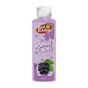 JUST DRINK POPPING BOBA - GRAPE 12x350ML