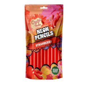 CANDY PARADISE NEON PENCILS STRAWBERRY HALAL 12x130g