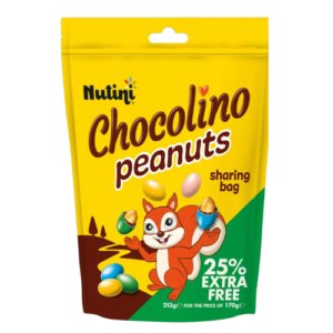 NUTINI CHOCOLINO PEANUTS BAG 18X213G