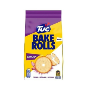 TUC BAKE ROLLS GARLIC 15x80G