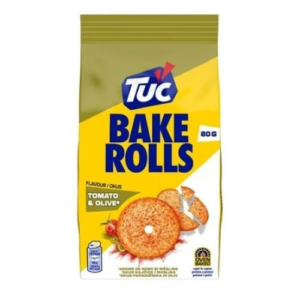 TUC BAKE ROLLS TOMATO & OLIVE 15X80G