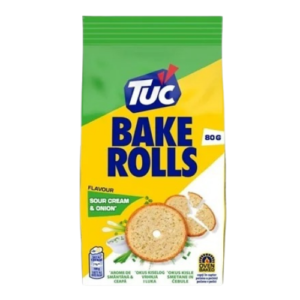 TUC BAKE ROLLS SOUR CREAM & ONION 15X80G