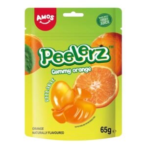 AMOS PEELERZ GUMMY ORANGE HALAL  12X65G