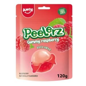 AMOS PEELERZ GUMMY RASPBERRY HALAL 12X65G