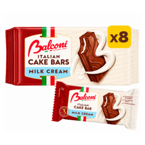 BALCONI ITALIAN CAKE BARS MILK CREAM  8x280G