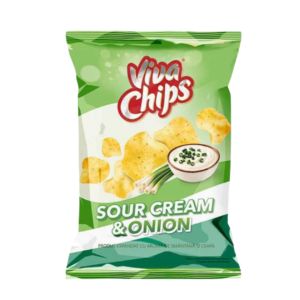 VIVA CHIPS SOUR CREAM & ONION 20X100G